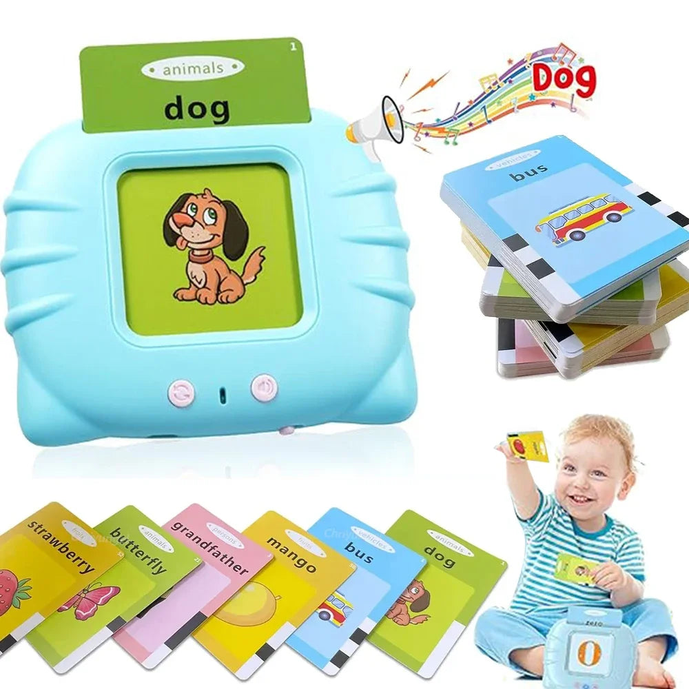 Early Education Flash Card Learning Toys Talking Flashcards for Kids Preschool English Electronic Audio Book Machine Gift